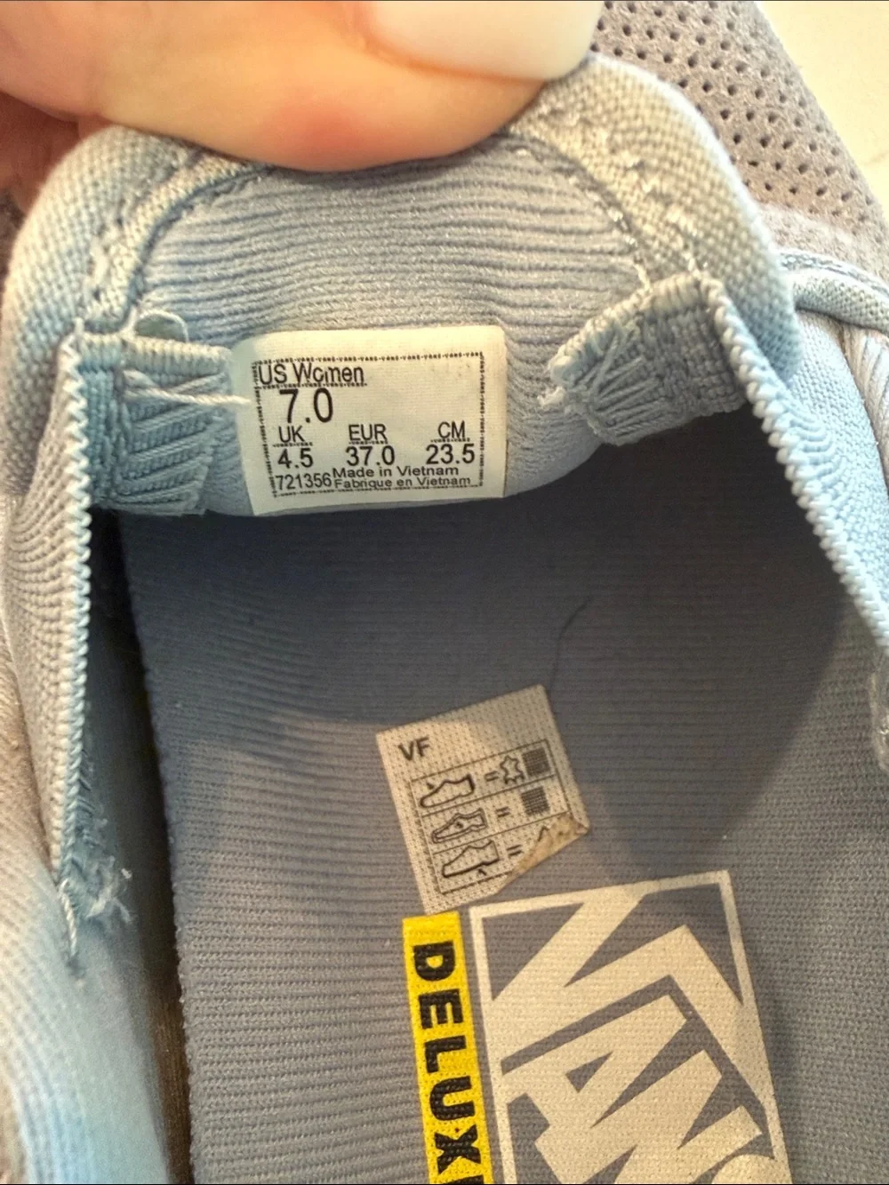 Vans Slip-On Sneakers in Light Blue Gray